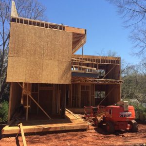 Modern home geothermal project atlanta