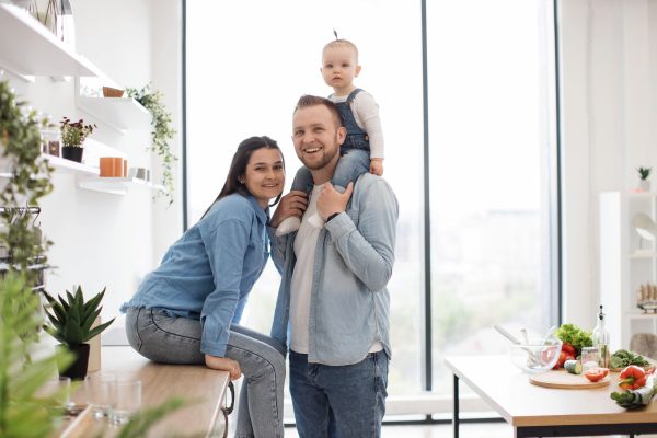 Family enjoying a comfortable home after heat pump repair and HVAC service in the Atlanta area.