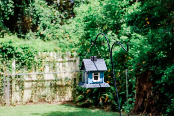 Shaded backyard at a Wildwood Atlanta home where regular HVAC maintenance helps keep cooling systems efficient.